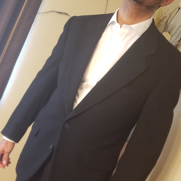 Burberry Two Button Camel Hair No Vent Blazer - Picture 8 of 8